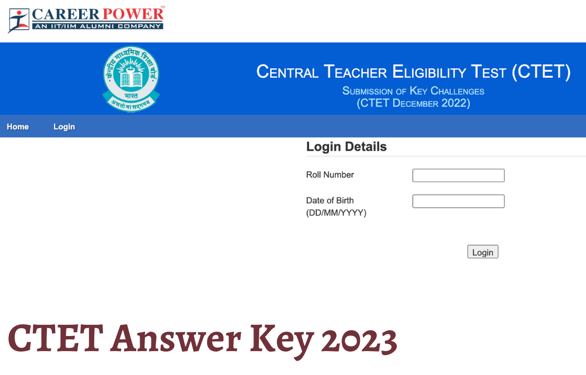 CTET Answer Key 2023 Out, PDF Download For Paper 1 And 2