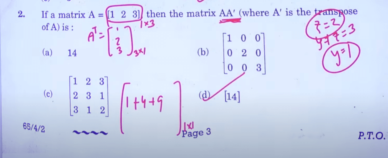 CBSE Class 12 Maths Answer Key 2023, Question Paper Solutions_4.1