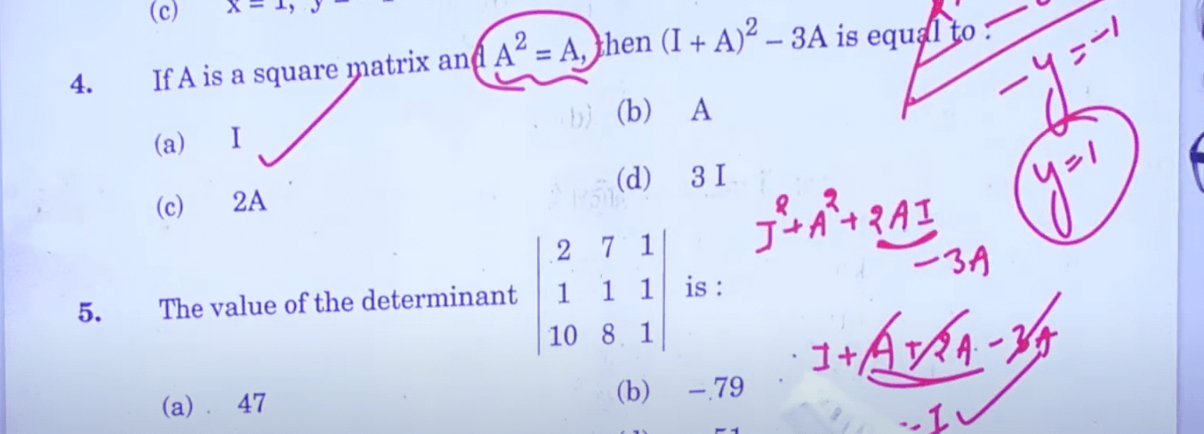 CBSE Class 12 Maths Answer Key 2023, Question Paper Solutions_6.1