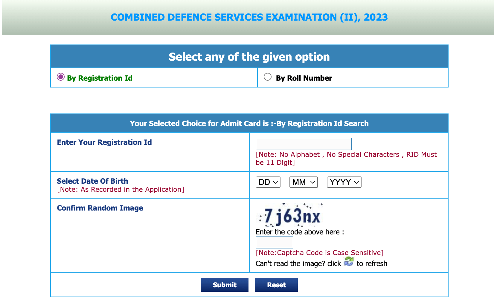 CDS Admit Card Out Download UPSC CDS Hall Ticket