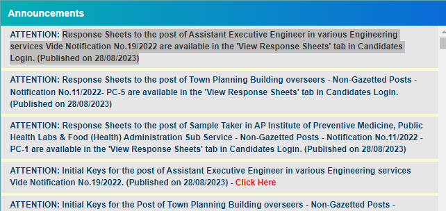 APPSC AEE Answer Key 2023 Out, Assistant Executive Engineer Answer Key PDF_4.1