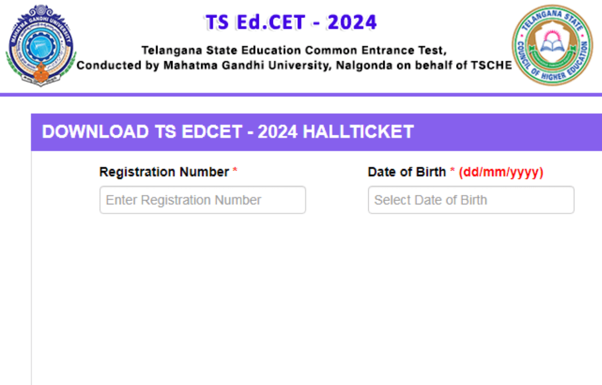 TS EDCET Hall Ticket 2024