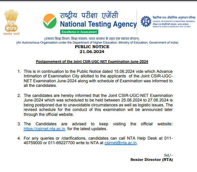 CSIR NET 2024 Exam Postponed, Check New Exam Dates_3.1