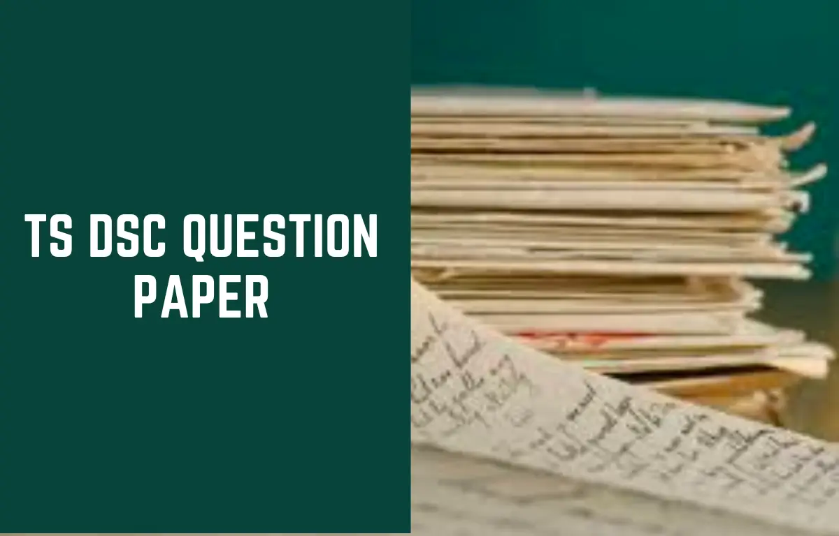 TS DSC Question Paper