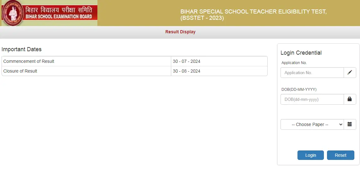 BSSTET Result 2024