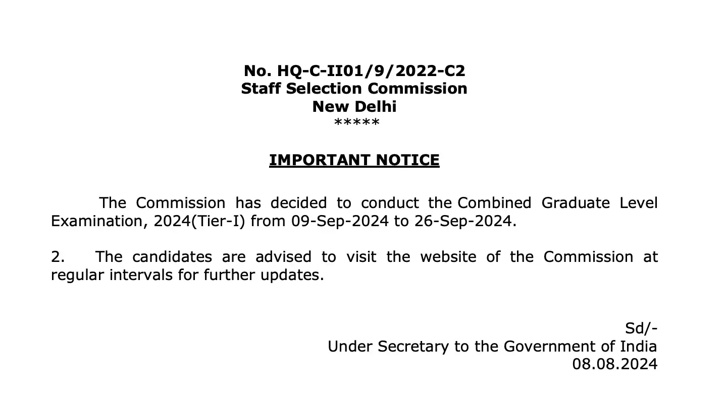 SSC CGL Tier 2 Exam Date 2024, Exam Expected in December