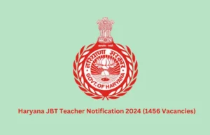 Haryana JBT Teacher Notification 2024