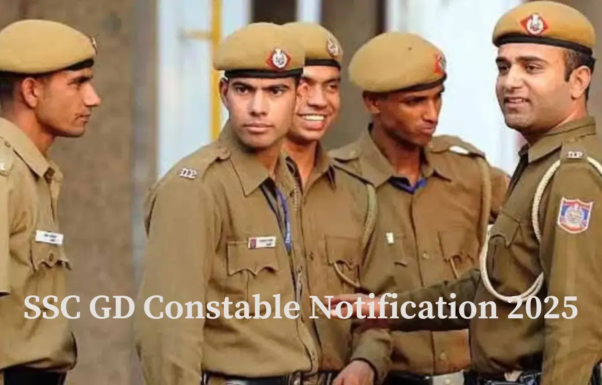 SSC GD Constable Notification 2025 released today, Download PDF