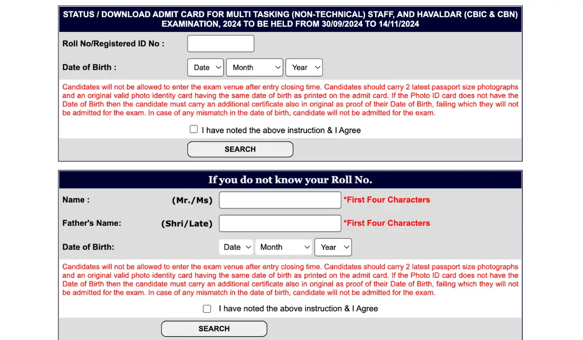 SSC MTS Admit Card 2024 Out Regionwise, Direct Links Here