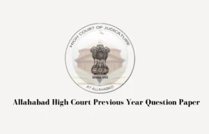 Allahabad High Court Previous Year Paper