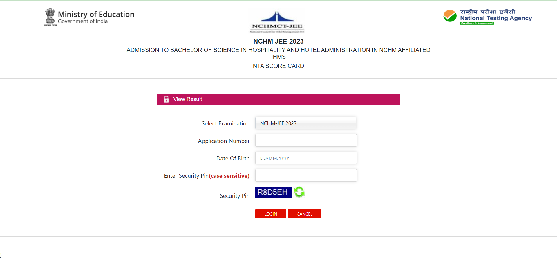 NCHMCT JEE Result 2023 Out, Score Card Link Active_3.1