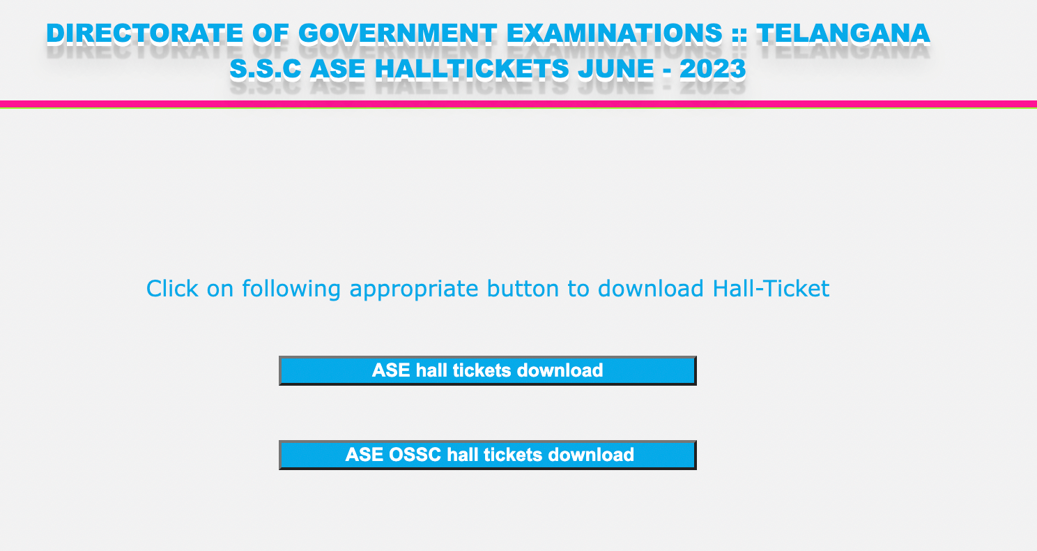 TS SSC Supplementary Hall Ticket 2023 Out, Check ASE Time Table_5.1
