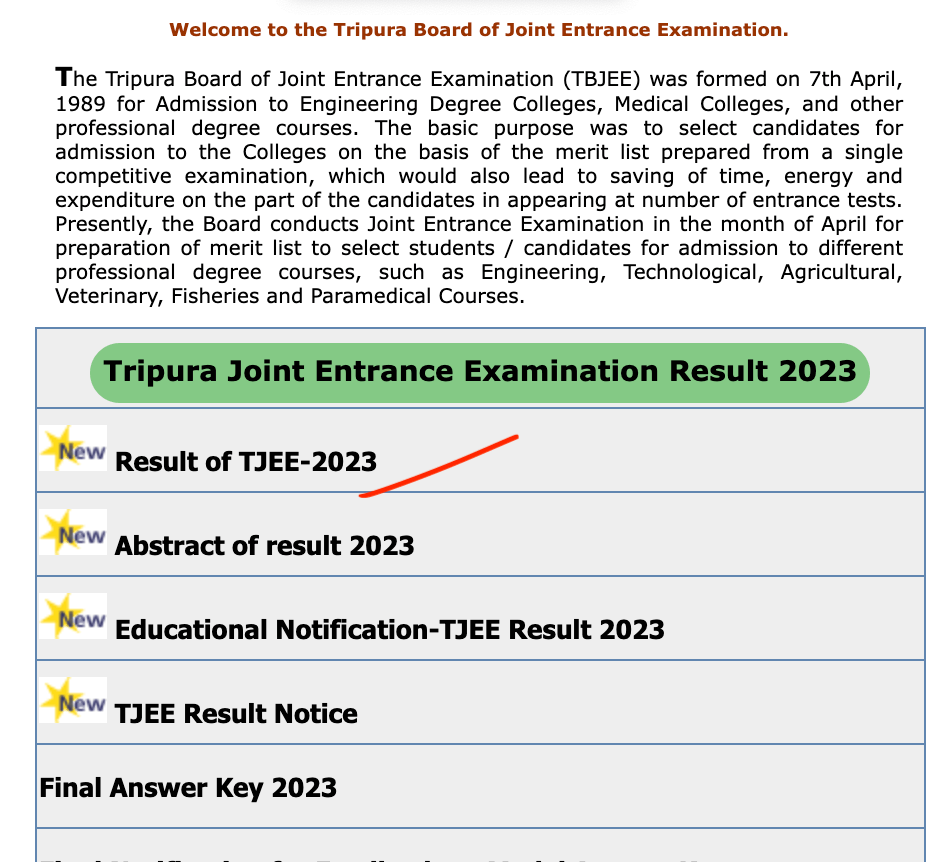 TBJEE Result 2023 Out, Tripura Board JEE Result Link_4.1