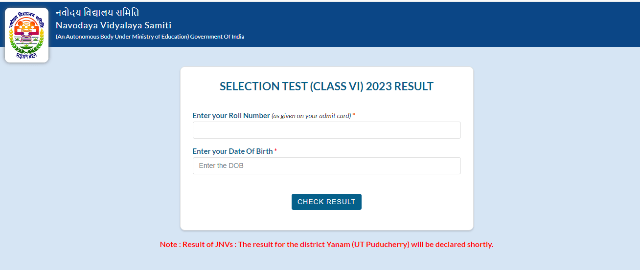 Navodaya Result 2023 Out, JNV Class 6 Result and Marks_4.1