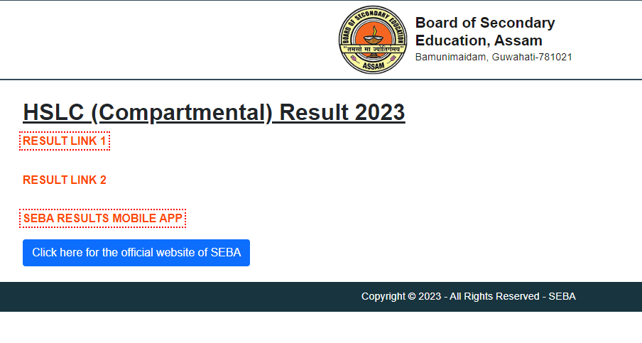 Assam HSLC Compartment Result 2023 Out, SEBA HSLC Result Direct Link_4.1