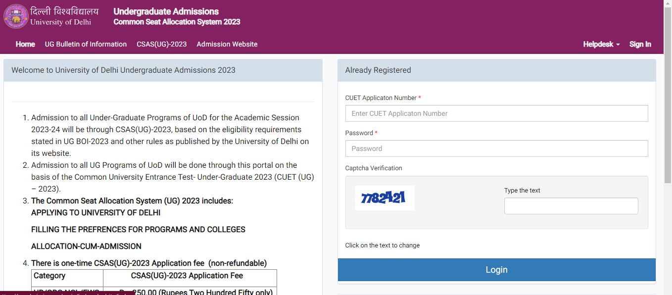 DU First Merit List 2023 Out, CSAS 1st Seat Allocation List @admission.uod.ac.in_3.1