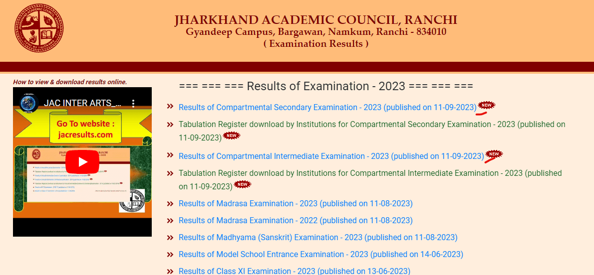 JAC Compartment Result 2023 Available for 10th and 12th, Direct Link_50.1