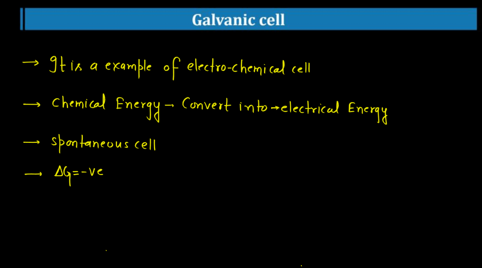 Electrochemistry Class 12 - Kohlrausch's Law, Cell, Galvanic Cell_8.1