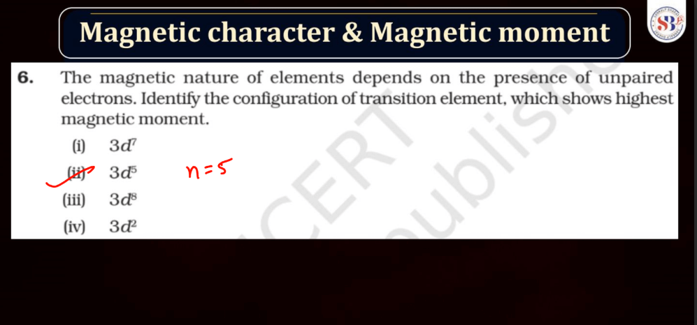 D Block - Standard Reduction Potential Trends, Magnetic Nature, Compound Colors_16.1