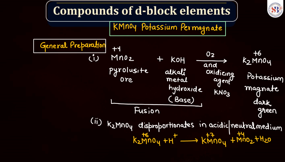 KMnO4 and K2Cr2O7 - Preparation, Physical and Chemical Properties_3.1