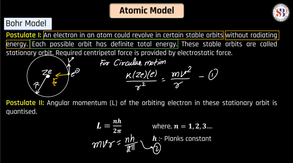 Atomic Model- Thomson's Model, Rutherford's Nuclear Model, Bohr's Atomic Model_10.1