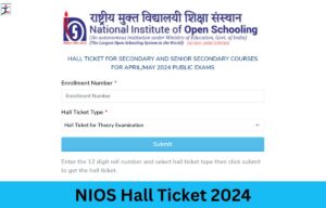 NIOS Hall Ticket 2024