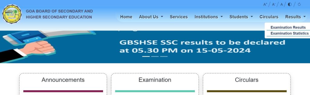 Goa Board SSC Result 2024 Out, GBSHSE Class 10th Result Link Active_3.1