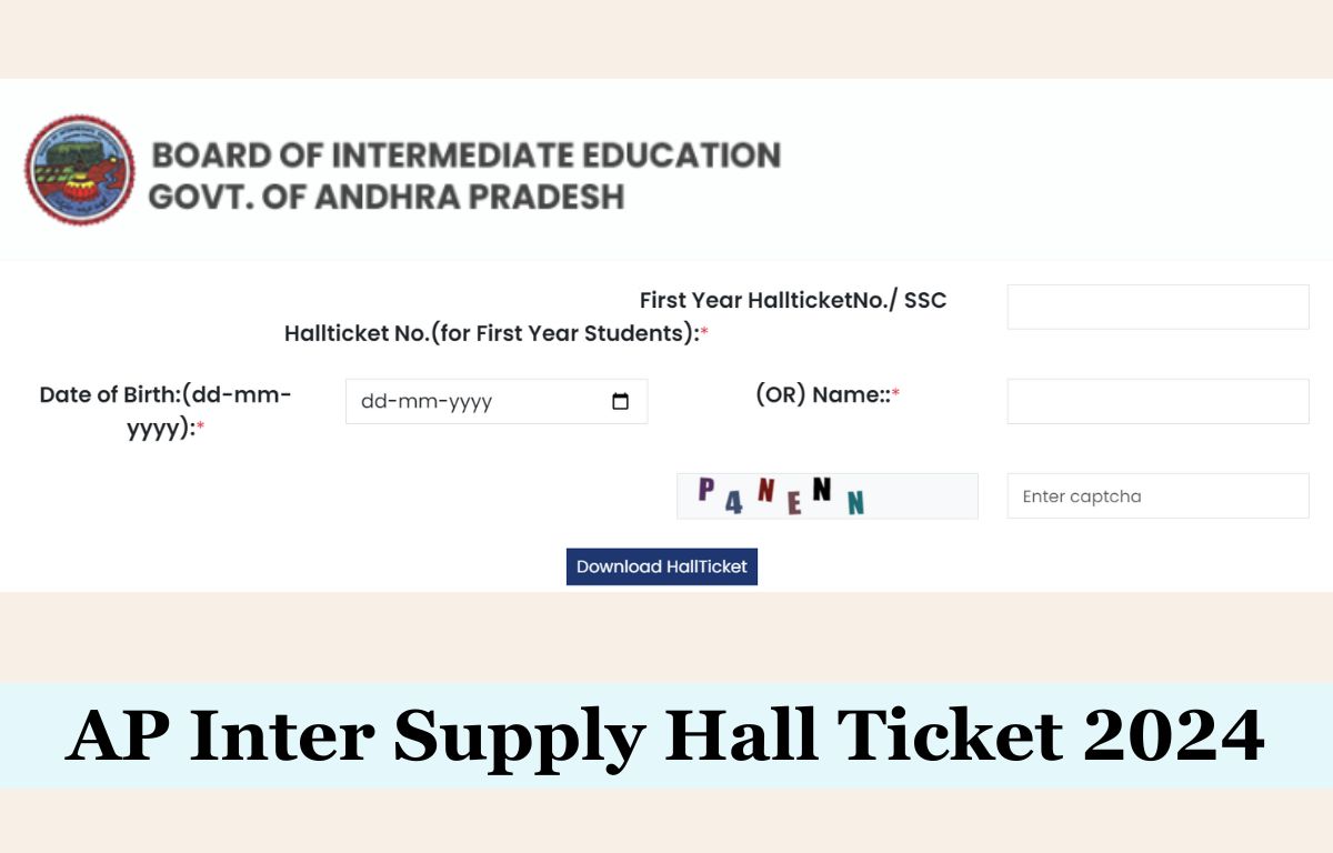AP Inter Supply Hall Ticket 2024