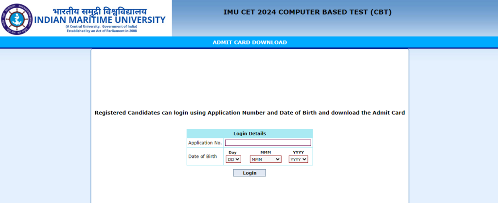 IMU CET Admit Card Download 2