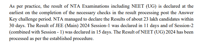 NEET Result 2024 Clarification Given by NTA, Check Notice_3.1