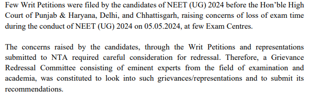 NEET Result 2024 Clarification Given by NTA, Check Notice_6.1