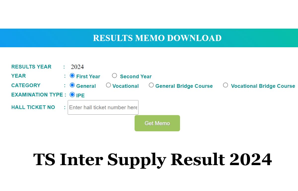TS Inter Supplementary Result 2024
