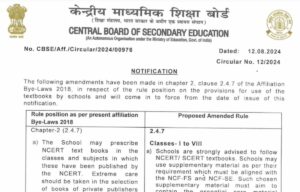 CBSE revised guidelines to mandates NCERT Textbooks for Class IX to XII