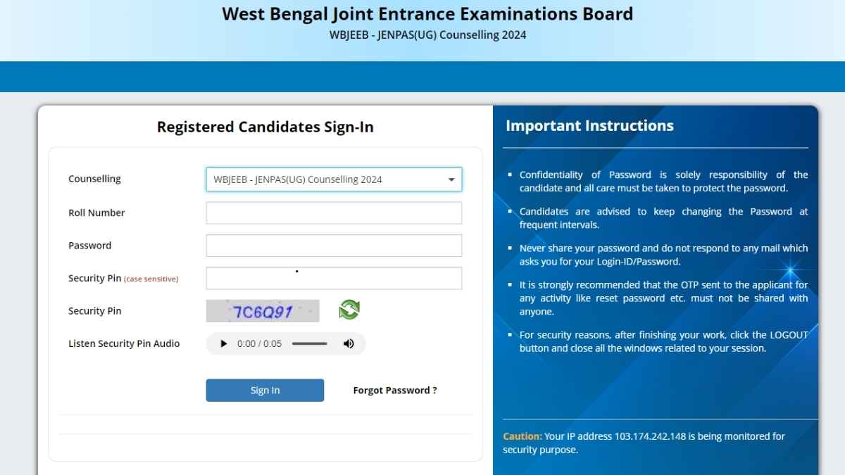 JENPAS UG Seat Allotment Result 2024