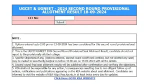 KCET Round 2 Seat Allotment Result 2024