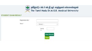 Dr MGR Medical University Result