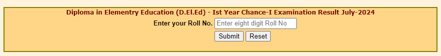 MP Deled 1st Year Chance-I Result 2024