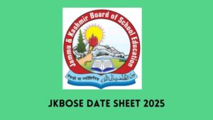 JKBOSE Date Sheet 2025