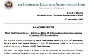 ICAI CA Inter Mock Test Paper Jan 2025 Out, Check MTP Dates for Series I and II (1)